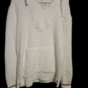 Barefoot Dreams Soft White V-Neck Sweater